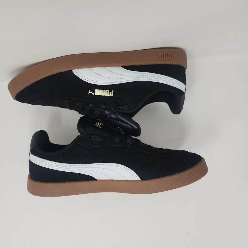 Puma Shoes Womens Size 6.5 Black Suede Gum Sole Low Top Sneakers 407836-04